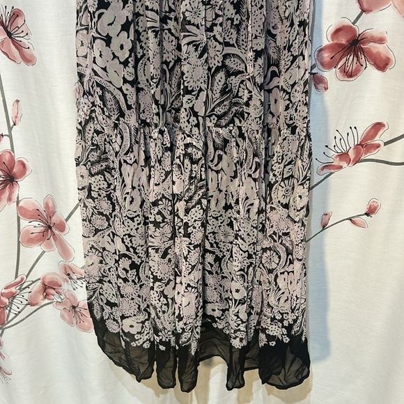 Anthropologie Floral Black and White Women's Dress Size Small - Picture 5 of 11